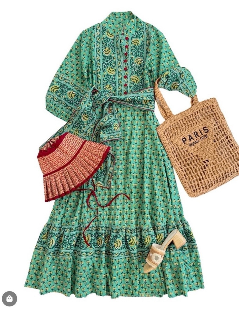 Boho Printed Maxi Dress by Fox and Hen